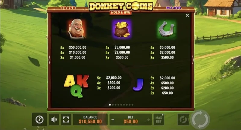 Donkey Coins Hold & Win – väli kleepuvate Coini žetoonidega
